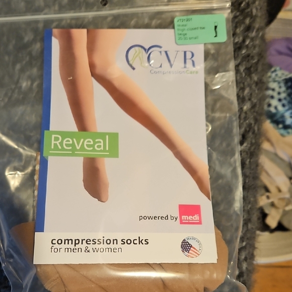 CompressionCare Tan Compression Socks for Women - Picture 1 of 13